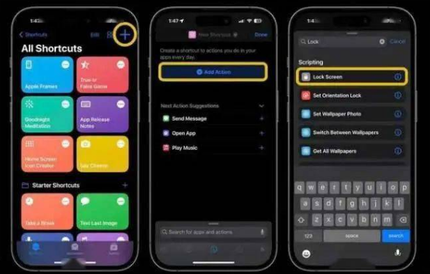 阿拉善右苹果14锁屏维修店分享iPhone14升级iOS16.4后如何创建锁屏快捷方式 